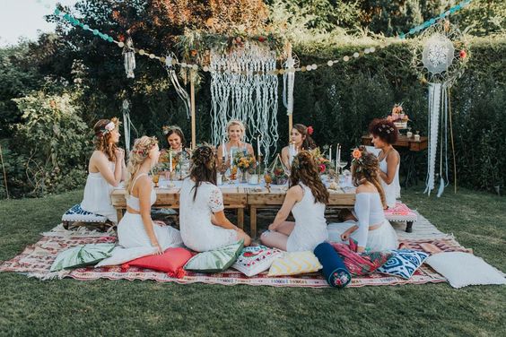 Alternative Hen Do Inspiration For The Bohemian Bride | Bo Chic Weddings & Events | Vintage Party Arrangements | Bai & Elle Photography
